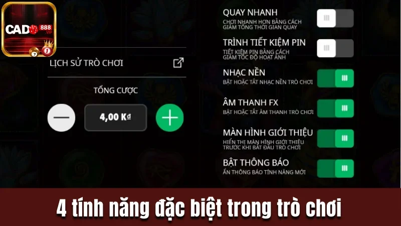 4 tính năng đặc biệt trong nổ hũ Vịnh Cát Vàng Maya