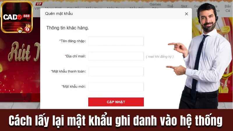 Chia sẻ cách lấy lại mật khẩu ghi danh vào hệ thống